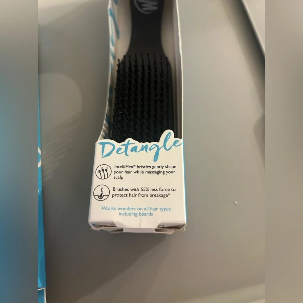 Wet Brush Detangling Hair Brush for Men, Black, Stimulates Scalp & Beard NITB